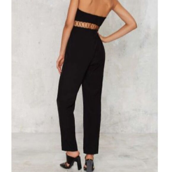 StyleStalker Black Glory Strapless Jumpsuit Size:S - Picture 3 of 9